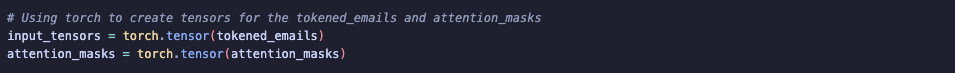 Create tensors