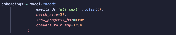 ST get embeddings