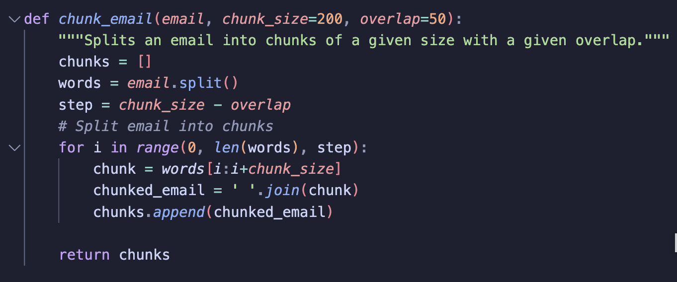 Chunking Function