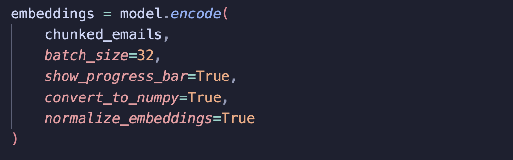 Create embeddings