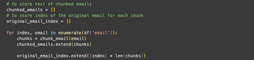 Chunking all emails