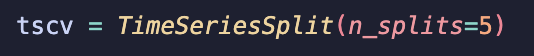 TimeSeries Split Code